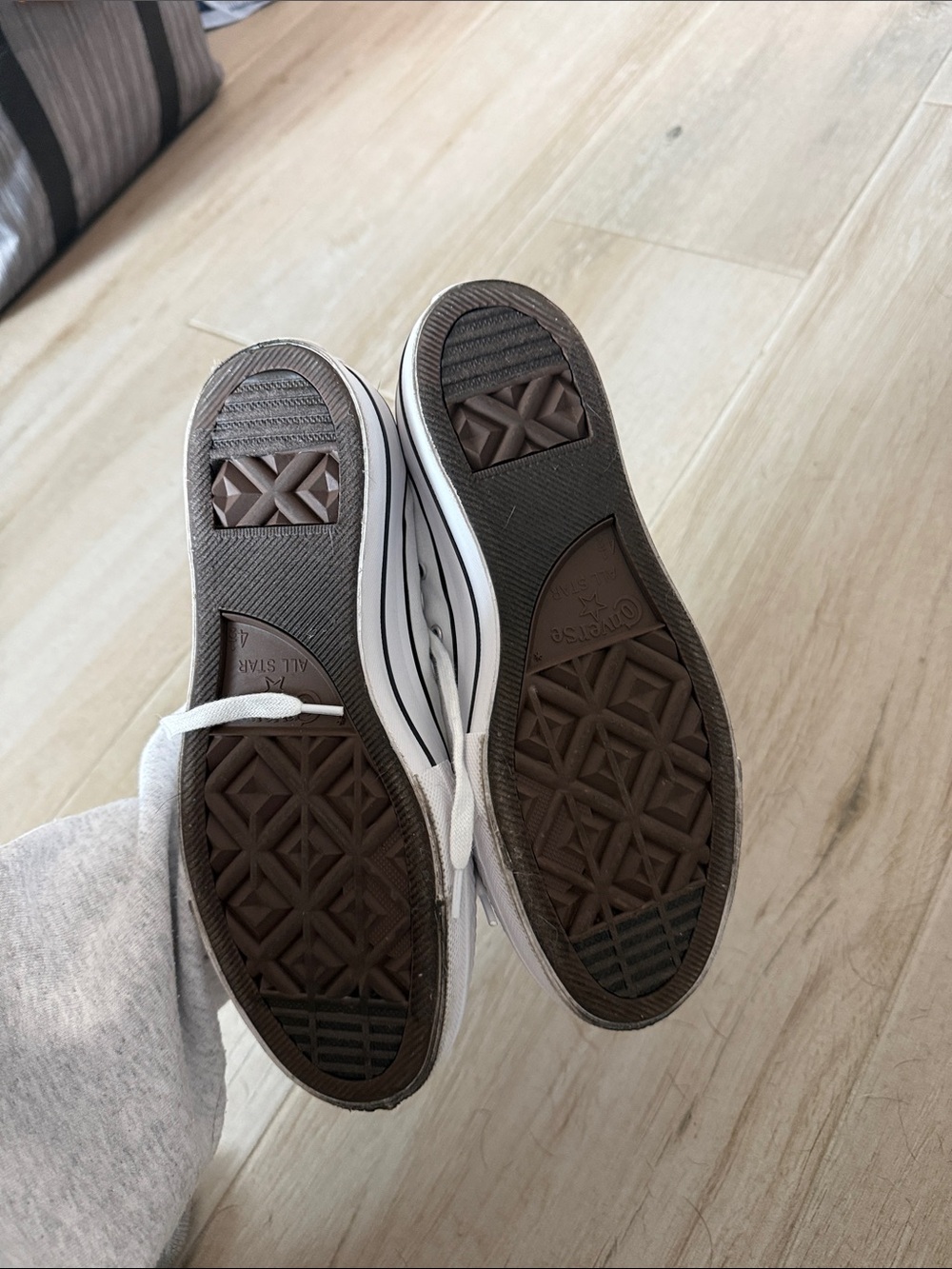 Converse White High-Top Platform Sneakers - Picture 5 of 6